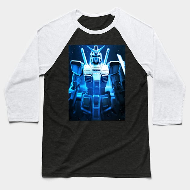 Robot Art Baseball T-Shirt by Polahcrea